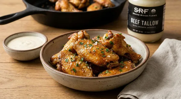 Snake River Farms Beef Tallow Crispy Air Fryer Chicken Wings