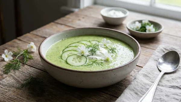Chilled Cucumber Avocado Soup (Easy Cold Summer Soup)
