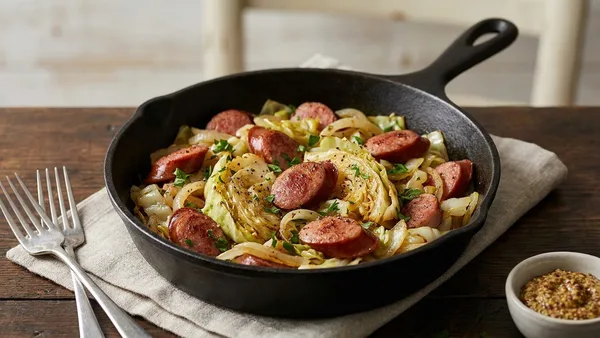 Kielbasa and Cabbage Skillet