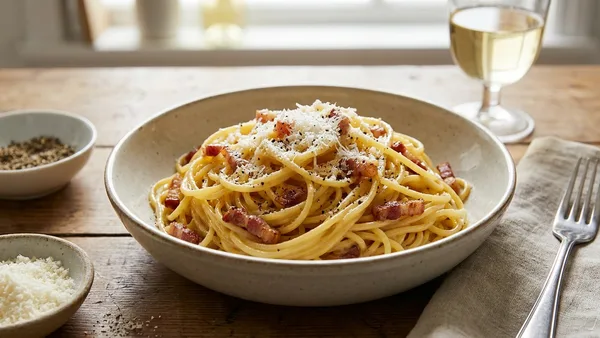 Authentic Spaghetti alla Carbonara (No Cream, 4 Ingredients)