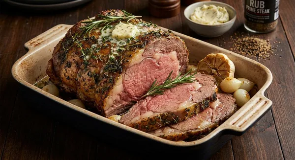 Herb Butter Prime Rib Roast with RUB PRIME STEAK