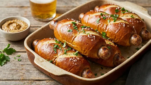 Bratwurst Pretzel Rolls