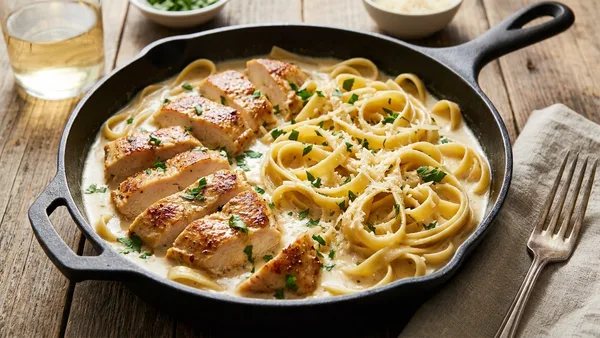 Skillet Chicken Alfredo