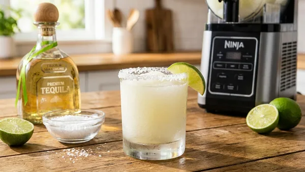 Ninja Slushy Classic Frozen Margarita with Salt Rim