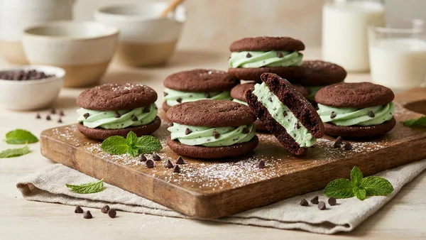 Mint Chocolate Chip Cookies