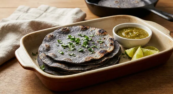 Homemade Blue Corn Tortillas and Quick Toasting Method