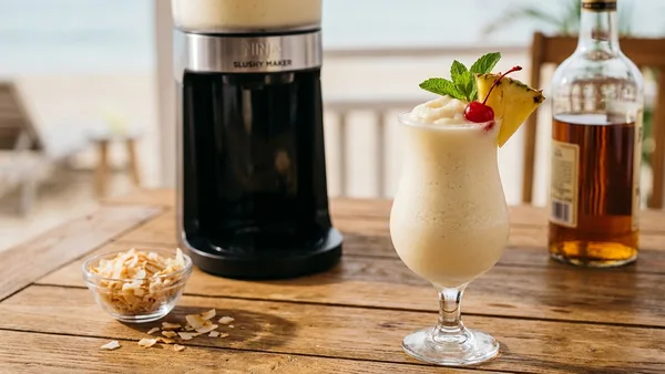 Creamy Pina Colada Slushie for Ninja Slushy Maker