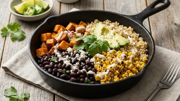 High-Fiber Black Bean Skillet