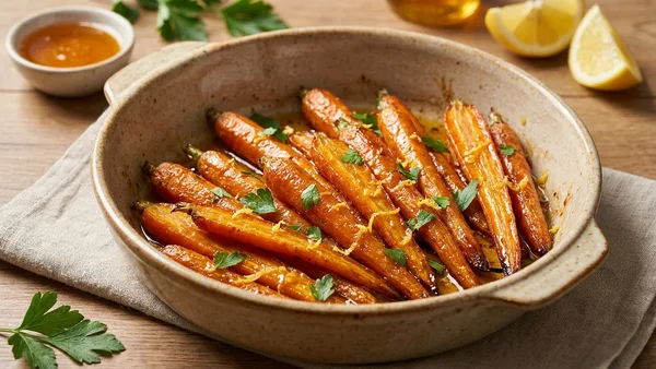 Hot Honey Roasted Carrots