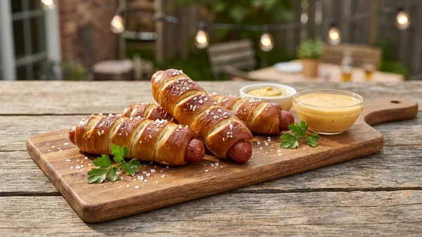 Grilled Pretzel Dogs