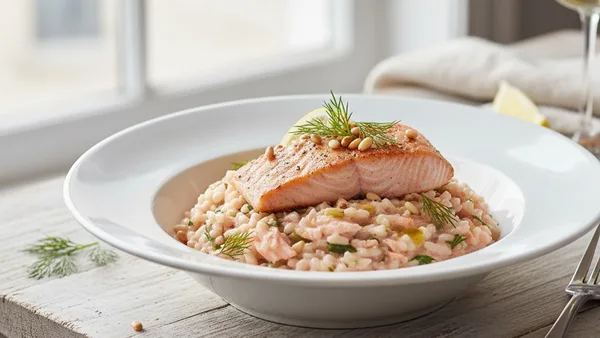 Instant Pot Salmon Risotto