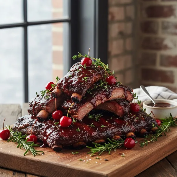 Smoked St Louis Ribs with Cherry Cola Glaze