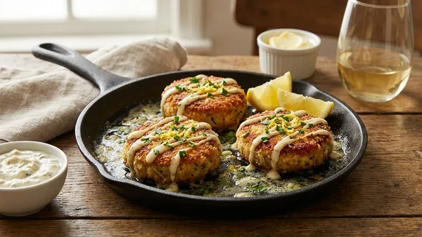 Keto Parmesan Crusted Crab Cakes with Garlic Butter Pan Fry
