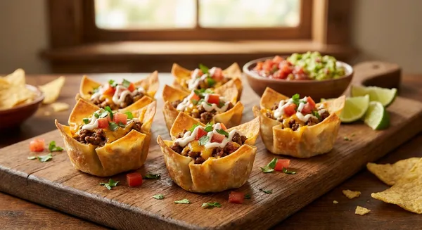 Mini Beef and Cheese Taco Bites for Parties and Game Day