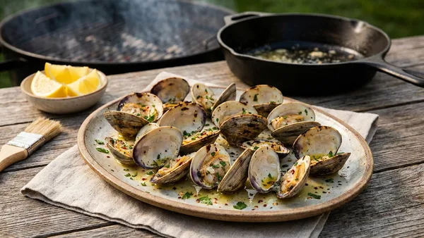 Grilled Clams Garlic Butter