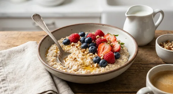 Quick Steel-Cut Oats with Berries