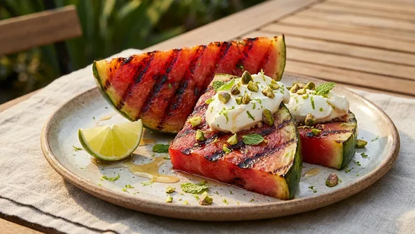 Grilled Watermelon with Mascarpone
