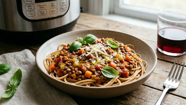Lentil Bolognese Whole Wheat