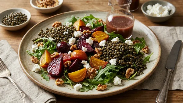 Warm Lentil Beet Salad