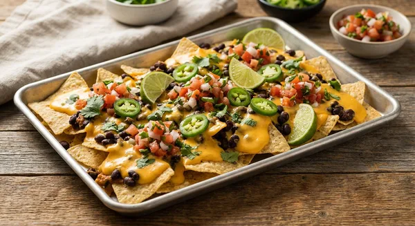 Sheet-Pan Loaded Nachos with Homemade Nacho Cheese and Pico