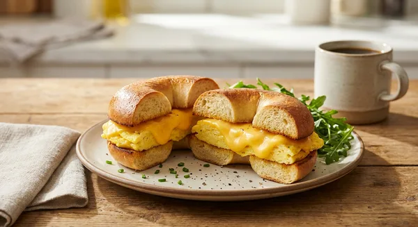 Classic Egg and Cheese Bagel with Melty American