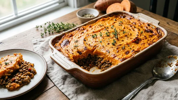 Lentil Sweet Potato Shepherds Pie