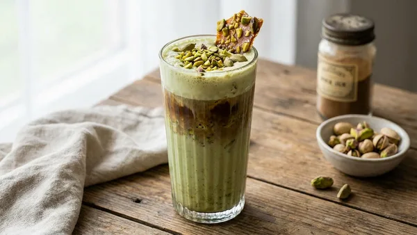 Pistachio Cardamom Iced Latte