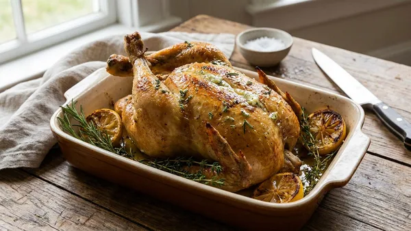 Oven-Roasted Whole Chicken with Citrus-Herb Butter for Juicy Results
