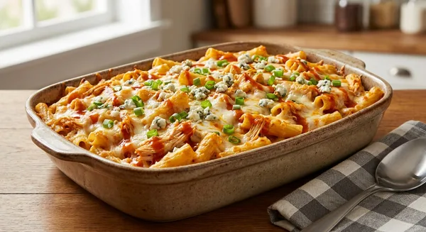 Buffalo Chicken Baked Ziti