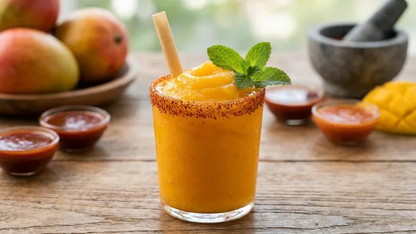 Mango Chamoy Ninja Slushy with Tajin Rim