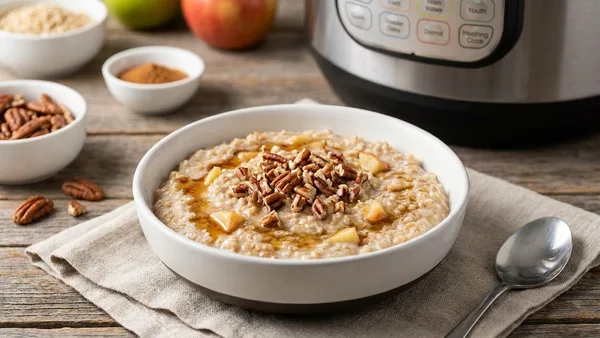 Instant Pot Steel-Cut Oats with Apples and Cinnamon (Make-Ahead)