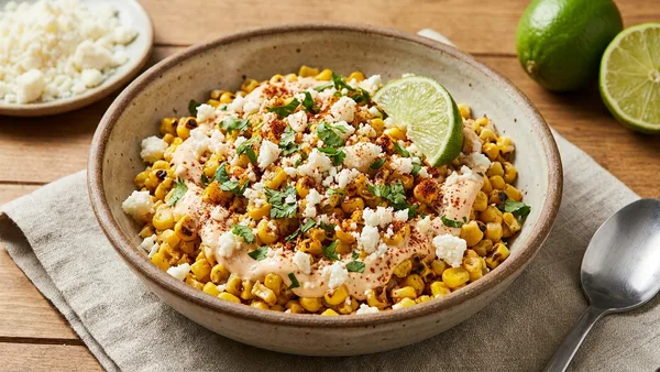 Mexican Street Corn Salad (Esquites) with Cotija and Chili-Lime Mayo