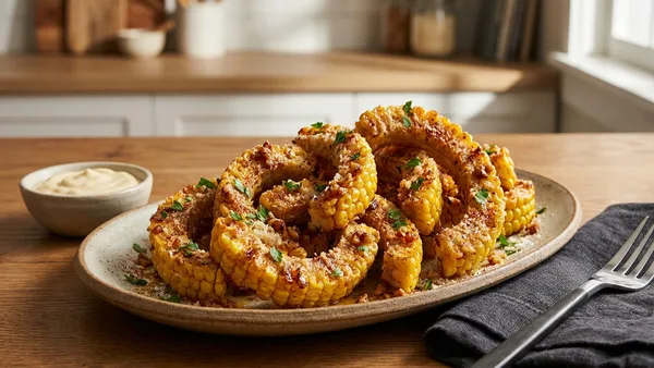 Garlic Parmesan Corn Ribs
