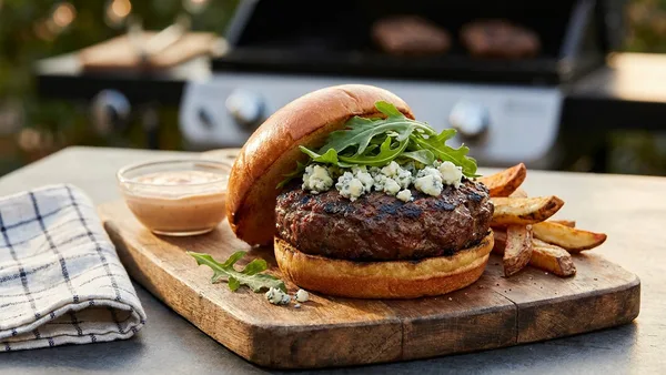 Bison Burger with Blue Cheese