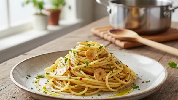 Aglio e Olio — Quick Garlic and Olive Oil Pasta (5-Minute Sauce)