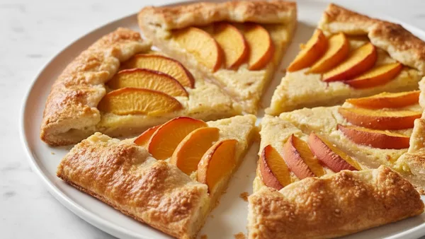 Rustic Peach Galette with Almond Frangipane