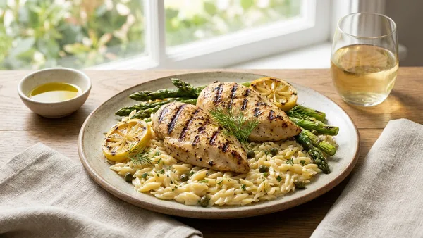 Lemon Orzo Chicken