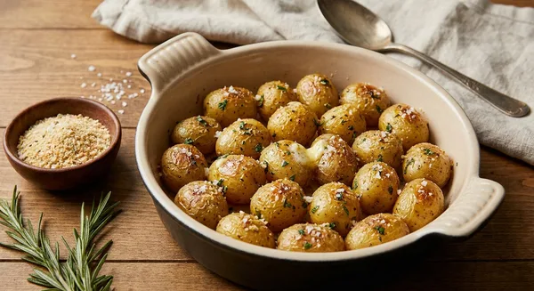 Buttery Garlic Roasted Baby Potatoes with Kinder's Organic Buttery Garlic Salt