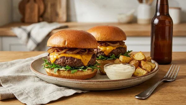 Air Fryer Beef Burgers