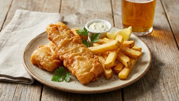 Beer-Battered Cod Fish and Chips