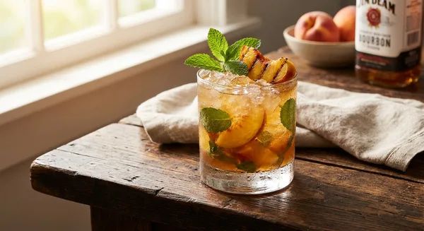 Peach Bourbon Smash