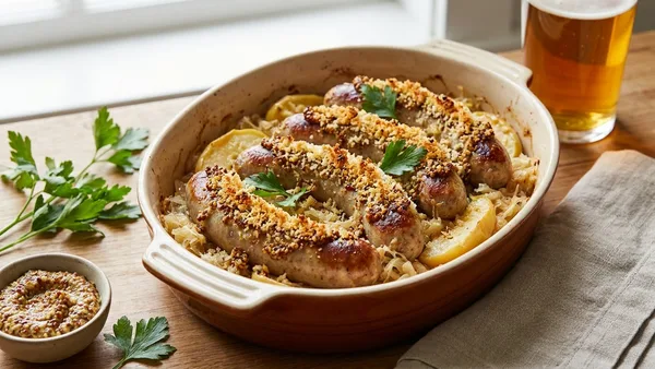 Sheet-Pan Bratwurst