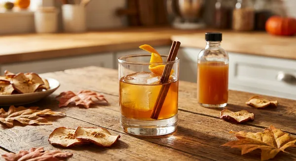Apple Cider Shrub Old Fashioned — Fall Whiskey Cocktail with Tang