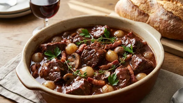 Boeuf Bourguignon — Red Wine Braised Beef Stew