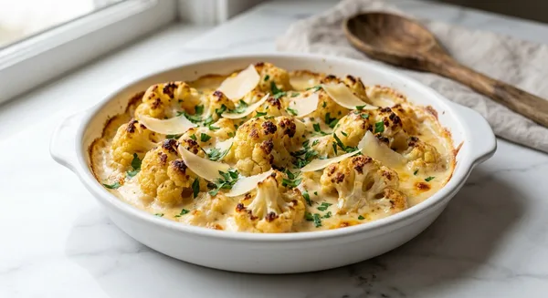 Cheesy Garlic Cauliflower