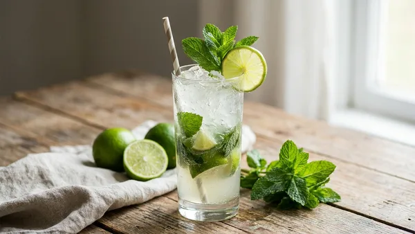Virgin Mojito (Fresh Mint and Lime Mocktail)