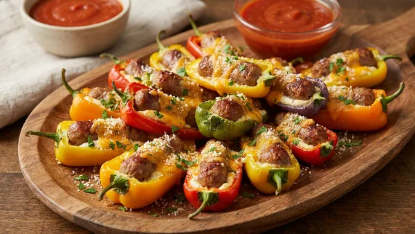 Sausage-Stuffed Mini Peppers