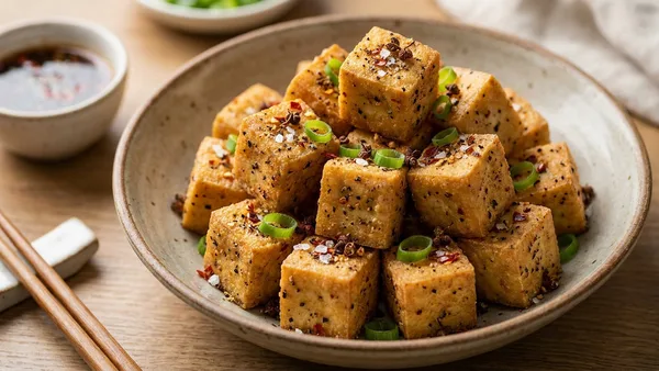 Air Fryer Salt and Pepper Tofu