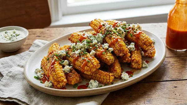 Corn Ribs Buffalo Blue Cheese