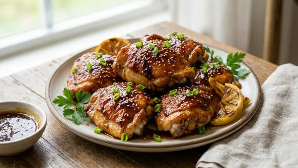 Air Fryer Honey Garlic Chicken Thighs — Crispy Outside, Juicy Inside (20 Minutes)
